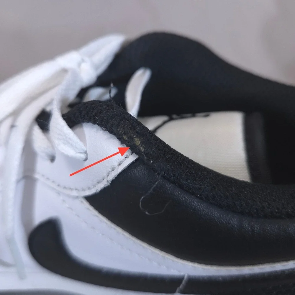 Nike Air Jordan 1 Low Panda GS Sneakers Youth 7Y Womens 8.5 White Black Shoes